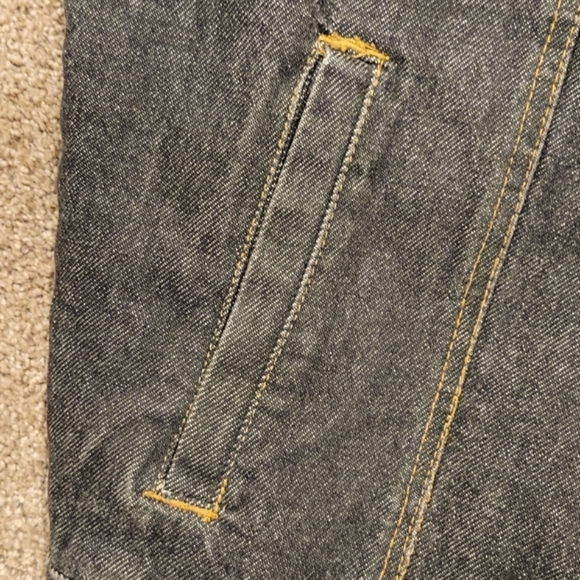 Mens Jean Jacket Big and Tall Black Denim XXL EUC - Picture 6 of 16